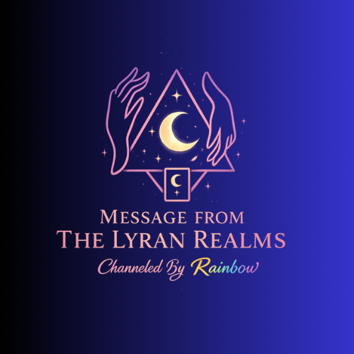 Logo with hands holding a triangle containing a moon and stars, on a gradient blue background.